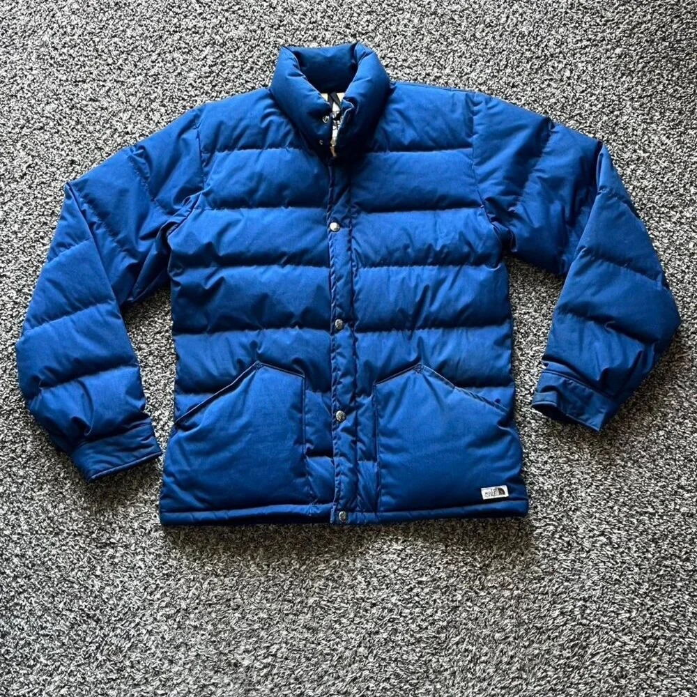 The North Face Blue Puffer Jacket Mens L Outdoors Gorpcore Winter Skiing Coat - Picture 1 of 8